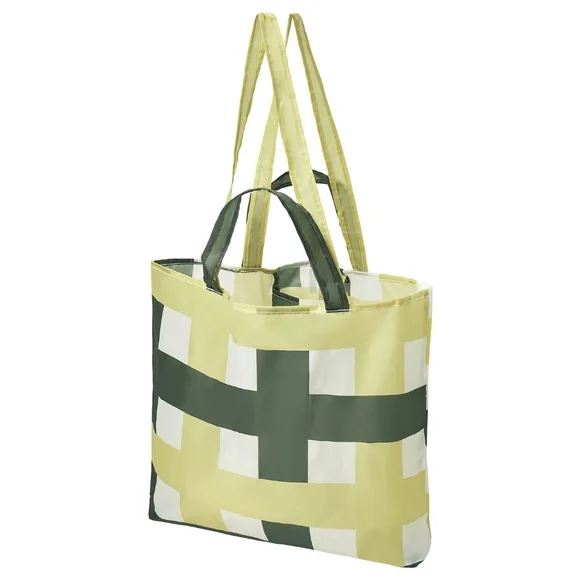 IKEA SKYNKE Shopping Bag Green Olive 17 3/4x14 1/4" Stylish Tote New Reusable - Picture 2 of 3
